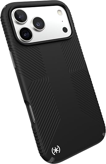 Speck PRESIDIO2 Grip for iPhone 17 Pro Max Case, Slim Protective Case, Black/Slate Grey/White