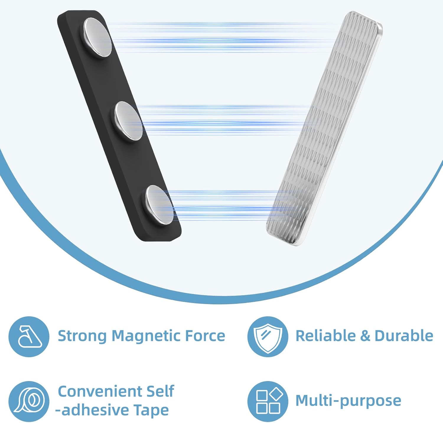 Magnetic Name Tag Holders, 15 Pack Name Tag Magnets for ID Badge Holders, Name Tags, Reusable Strong Name Badge with Adhesive/Magnetic Backing for Clothes - Image 4