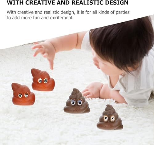 Miniatura 9 de Zerodeko 60 bonitos juguetes falsos para caca  modelos realistas de plástico para bromas de fiesta de niños