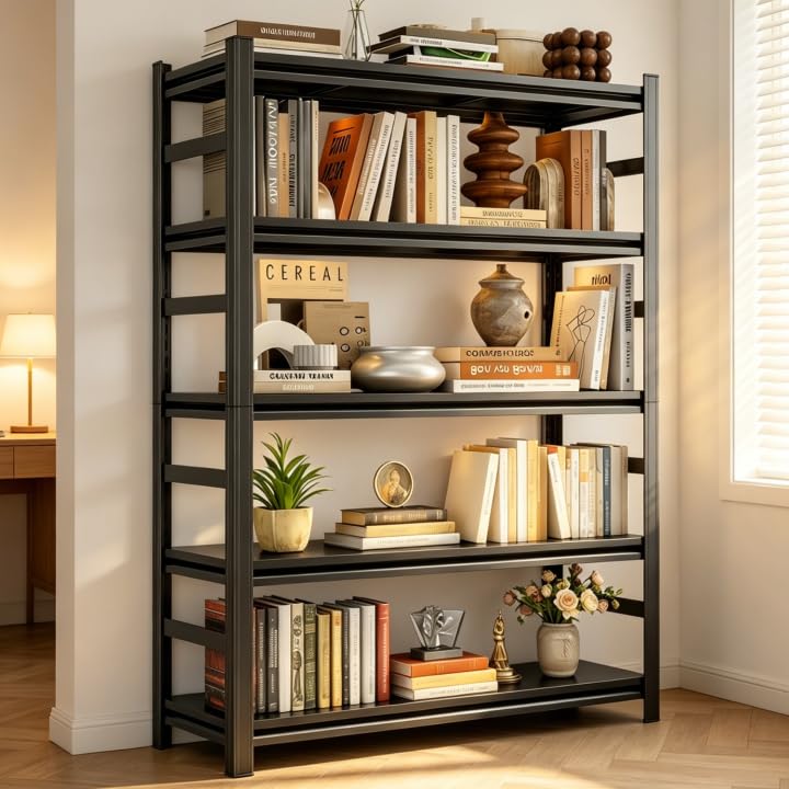 Metal Bookshelf Adjustable Industrial