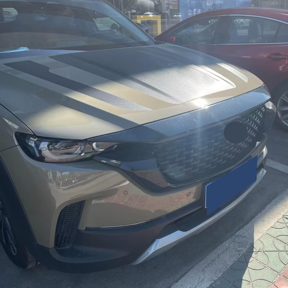 For Mazda CX-50 CX50 2024 2025 2026 Front Hood Bonnet Cover Trim (Carbon fiber Pattern)