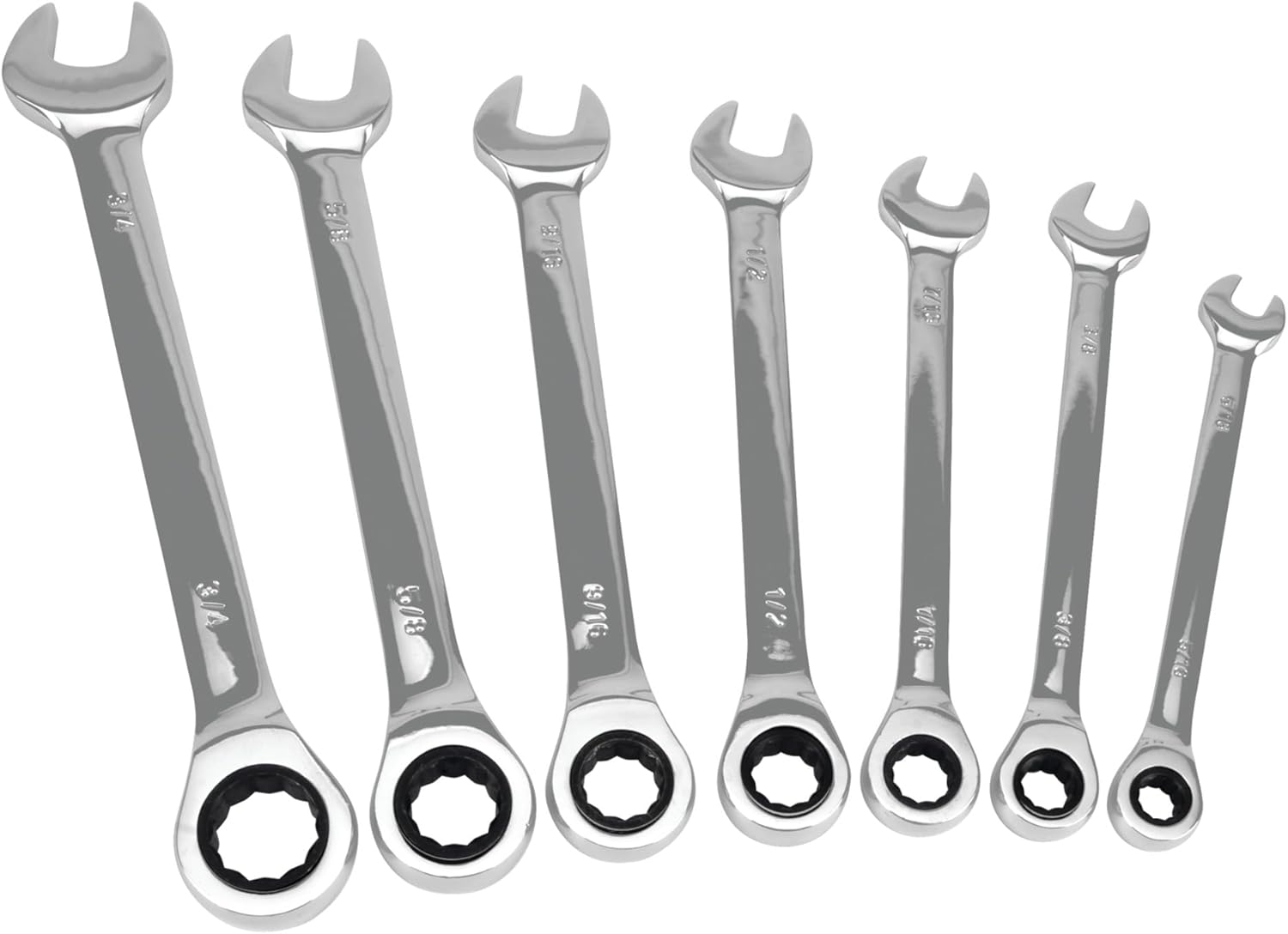 Набор з 7 храповых ключоў SAE Performance Tool W1091