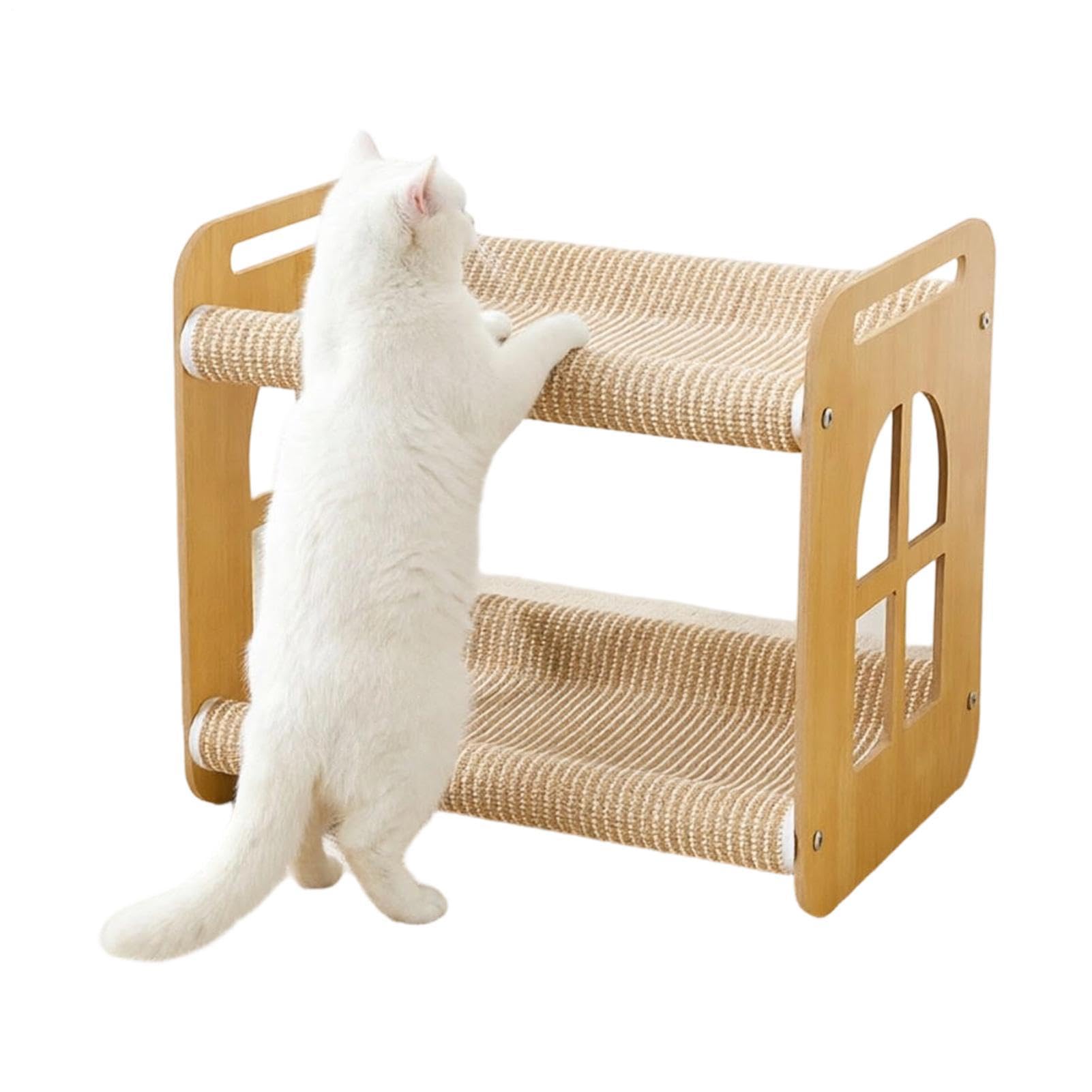 Cuccia Amaca Per Gatti Tappetino In Sisal Traspirante Ad Alta Portata | A Castello Estivo A 2 Per Gatti Ideale Per Il Riposo, E Quotidiano, Negozi Di Animali, Balcone, Soggiorno, Casa