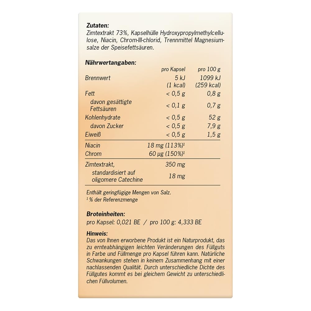 Alsiroyal Zimt-Catechine - Nahrungsergänzungsmittel mit Chrom, Niacin & Zimtextrakt für einen gesunden Blutzuckerspiegel (90 Kapseln) - Natürliche Unterstützung bei erhöhtem Blutzucker - Vegan