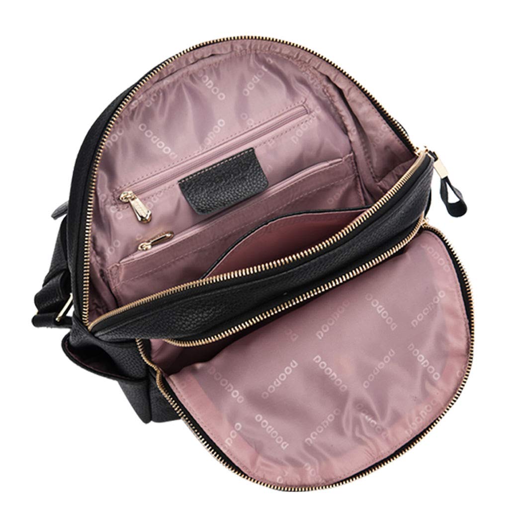 BUKESIYI Mujer Bolsos Mochila Niña Vestir Antirobo Pequeña Casual Bandolera Portatil PU Cuero Piel ES78300