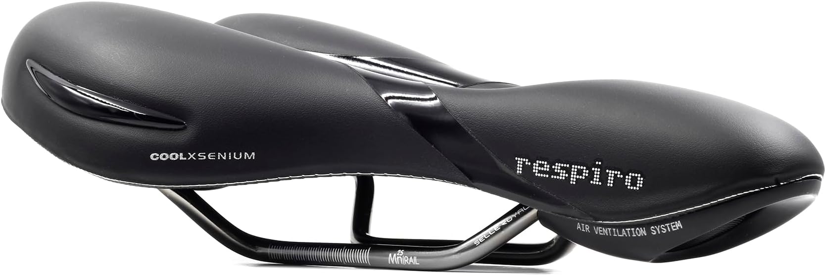 Selle Royal Men's Respiro Moderate Soft Saddle-Black, 27.7 x 18.2 cm
