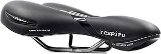 Selle Royal Respiro Moderate, Unisex Bike Seat with Ventilation Channel for Extra Comfort, Black, One Size