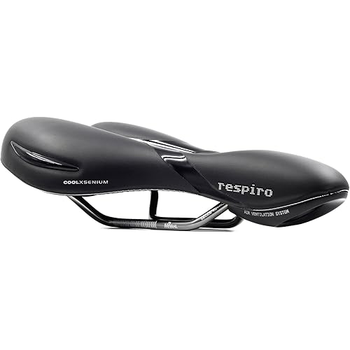 Selle Royal Respiro Moderate, Unisex Bike Seat with Ventilation Channel for Extra Comfort, Black, One Size