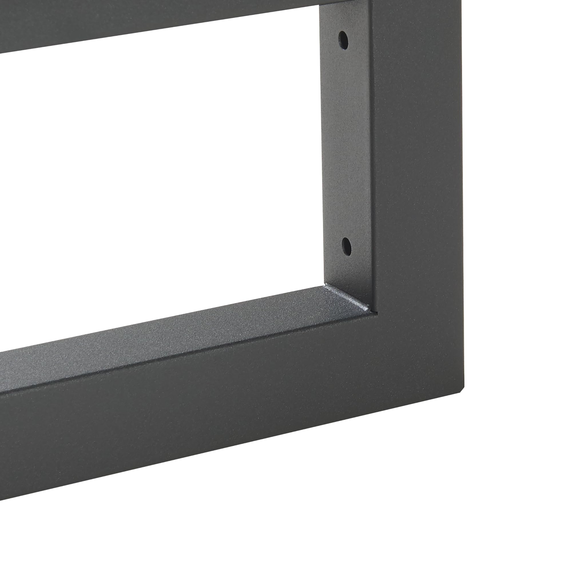 [en.casa] Set di 2 Supporti in Acciaio per Mobili 'Fai da Te' Montaggio a Parete Staffe per Mensole Piani di Appoggio Portasciugamani (LuxA) 40 x 20 cm - Nero