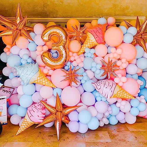 Image of PartyWoo Light Orange Star Foil Balloons 6pcs Different Sizes Pack of 27 22 Inch Explosion Spike Mylar Balloons for Graduation Wedding Anniversary Bachelorette Engagement Birthday Party Decorations