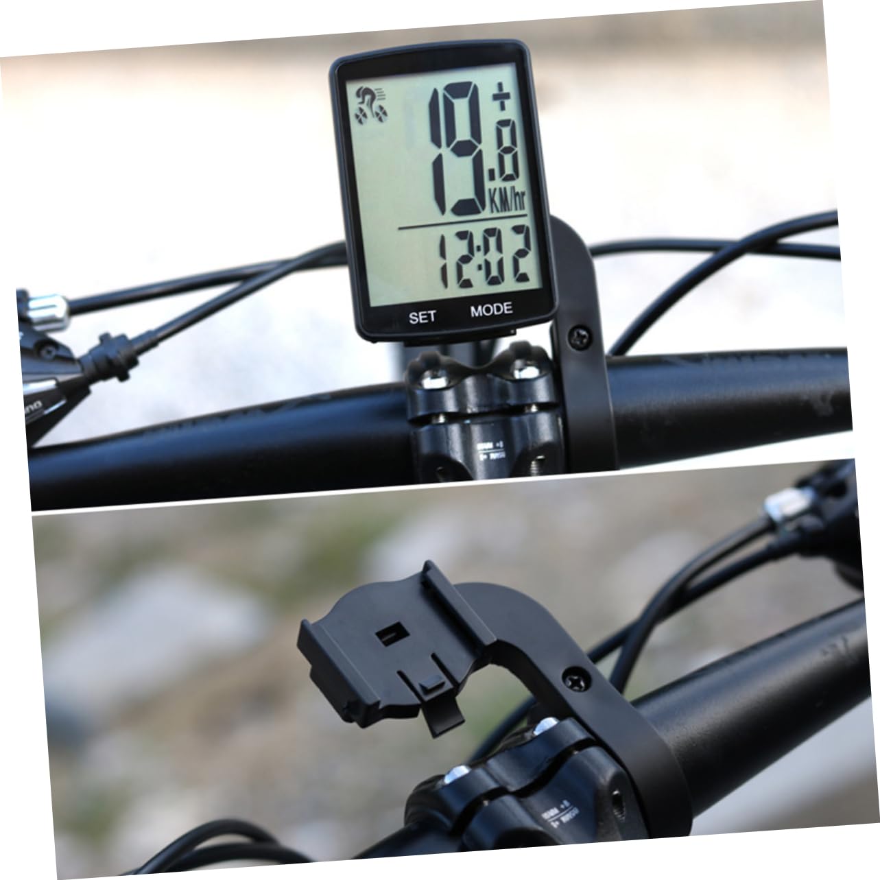 Kisangel Compteur de Vitesse de Vélo 2,8 Pouces, Écran LCD Vert