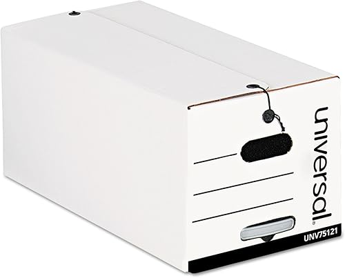 Universal Cajas de almacenamiento de cuerdasbotones, tamaño carta, 10 pulgadas de alto x 12 pulgadas de ancho x 24 pulgadas de profundidad, color