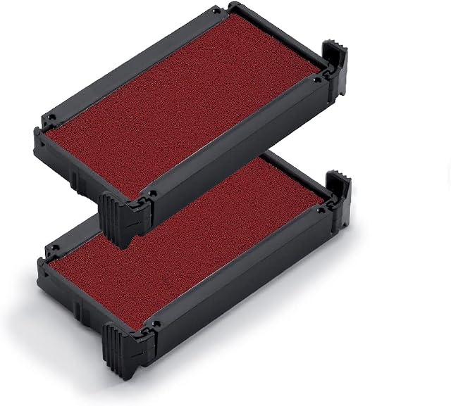 Trodat Replacement Ink Pads 6/4911 - Pack of 2 - Red Ink - for Printy 4911, 4911 Typo, 4951, 4822, 4800, 4820 and 4846