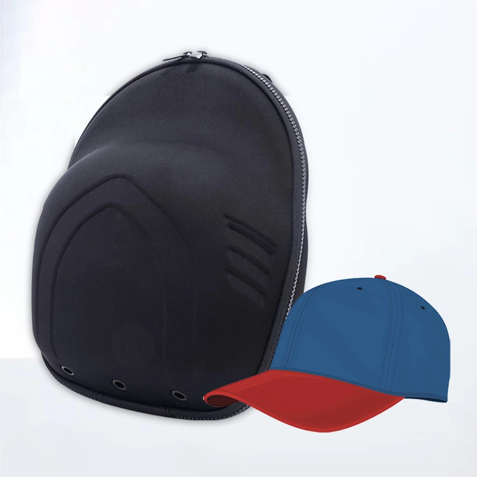 Caja para Sombreros Gorra de béisbol Estuche De Viaje Caja organizadora de Almacenamiento con asa de Transporte Bolsa de Almacenamiento de Gorra Unisex for Viajes(Pink)