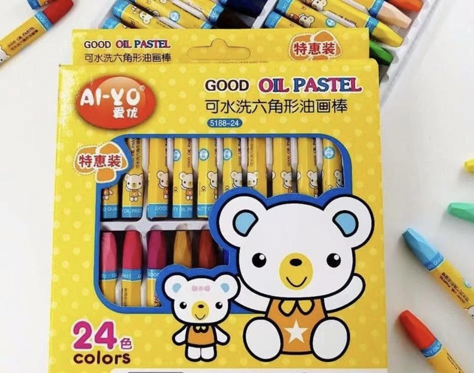 Rafael Gaisin Kids Drawing Crayons Colorful Drawing Crayons Set Kids Oil Pastel Pen Washable Crayons Drawing Painting Graffiti Children School Art Stationery Supplies