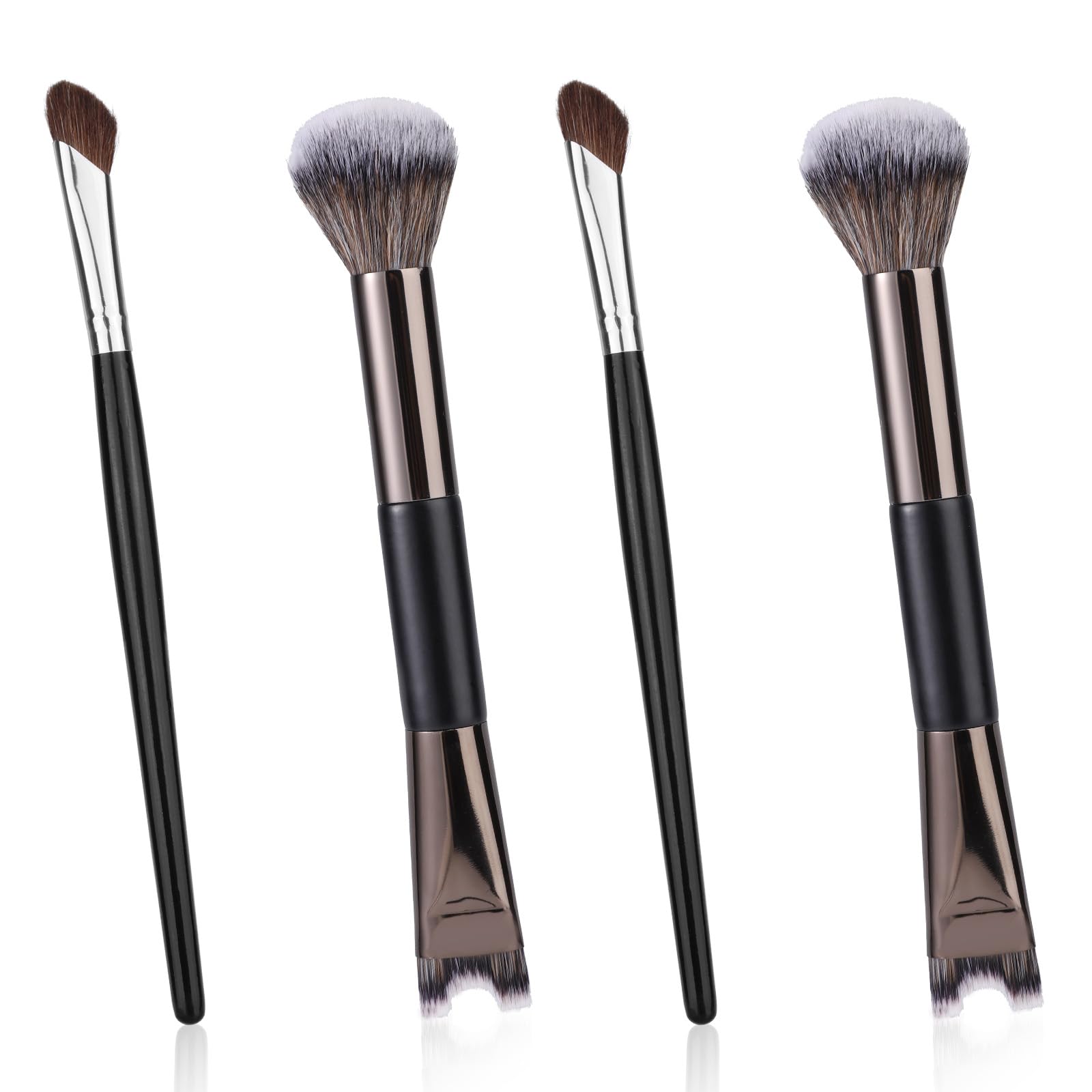 BOXOB 4pcs U-Shaped Fluffy & Angled Brush Set