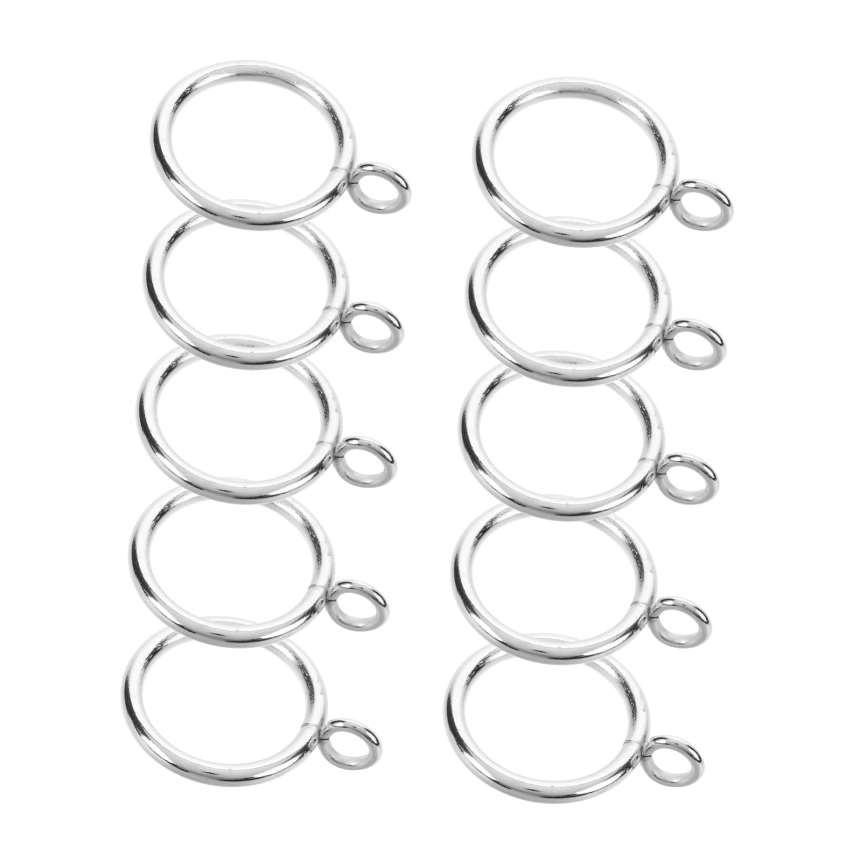 ABOOFAN Metal Curtain Hooks 10pcs Drapery Rings for Eyelet and Pleated Curtains