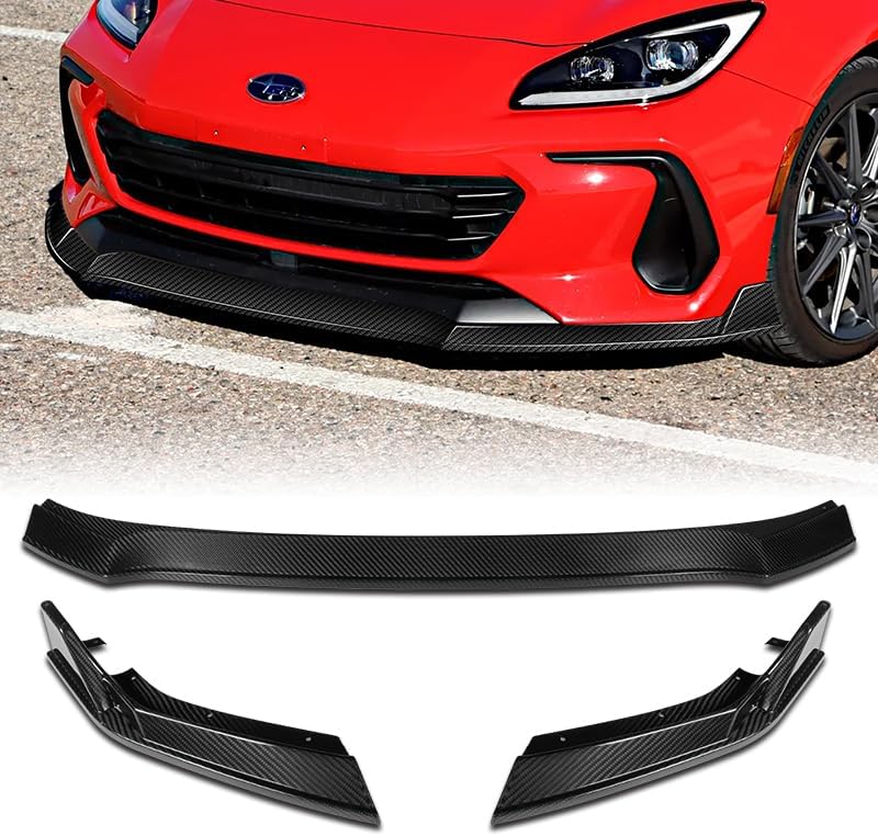 Stay-Tuned Real Carbon Fiber Front Bumper Lip Body Kit Spoiler Splitter, Compatible with 2022-2024 Subaru BRZ, Exterior Accessory, Automotive Replacement Part