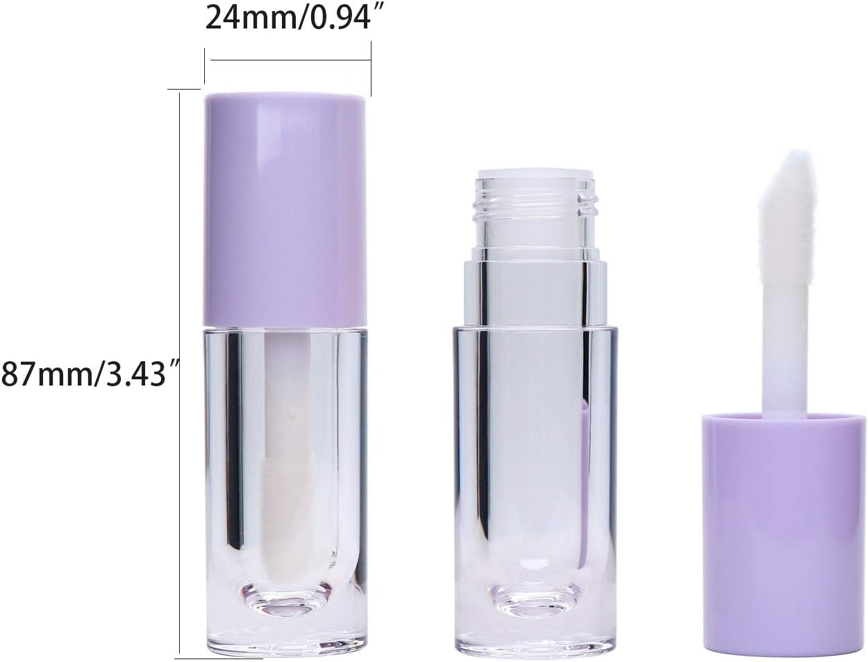 8 Pieces Lip Gloss Tubes with Wand Empty, 6.5ml Refillable Lip Gloss Bottles Mini Lip Balm Bottles Transparent Lip Gloss Containers with Rubber Stoppers for DIY Lipgloss image 2