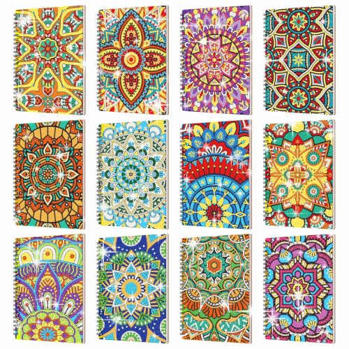 Cadeau pour femme peinture diamant 5D Fullhawl mandala coffret créatif de 12