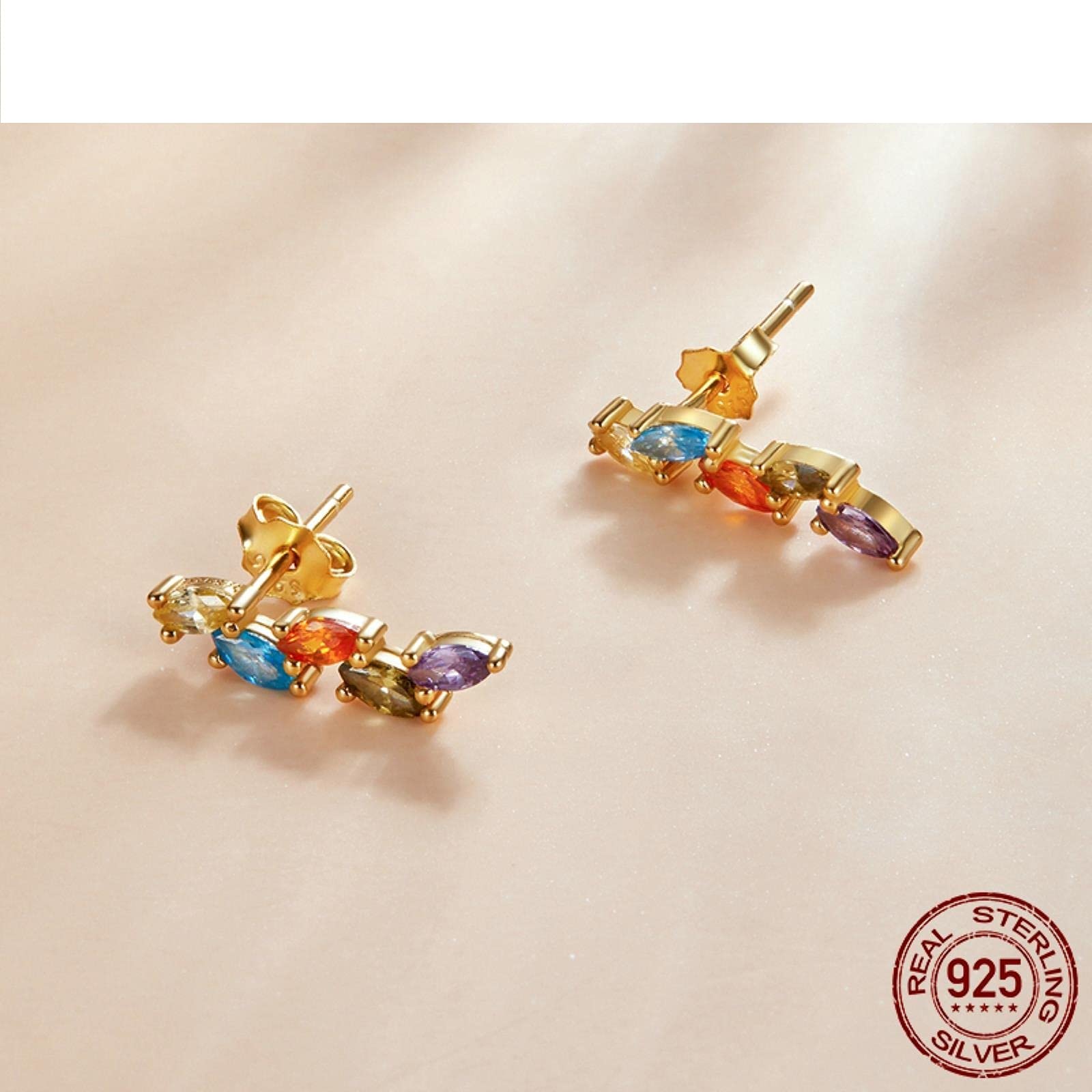SALAN Orecchini A Bottone In Argento Sterling 925 Con Topazio Viola Tondo – Gioielli Donna, Regalo