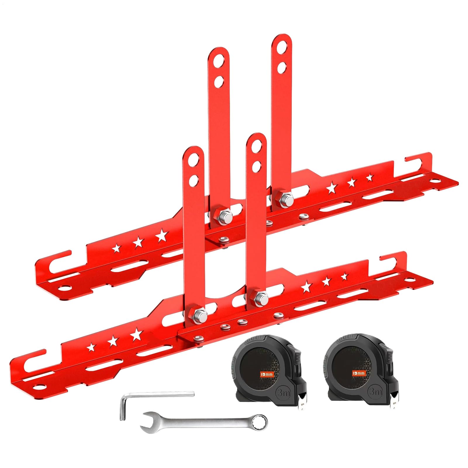 Car Alignment Tool Kit, Heavy Duty Wheel Alignment Tool, aluminiowy miernik stopu, zestaw do konserwacji i naprawy, konfiguracji pojazdów przemysłowych, system regulacji opon warsztatowych