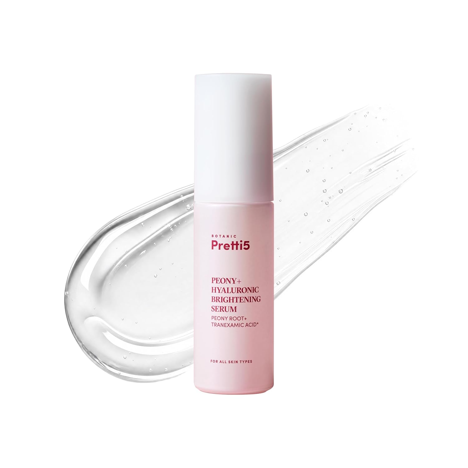 Pretti5 Tranexamic Acid & Niacinamide Brightening Serum – Peony Dark Spot Corrector for Sensitive Skin – Fades Hyperpigmentation & Acne Marks – Made in Japan TCM Vegan Skincare – 30ml
