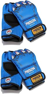 Toddmomy 2 Pçs Par Meio Dedo Luvas De Boxe Mma Luvas Meio Dedo Luvas Mma Meio Dedo Luvas Engrossar Saco De Pancadas Fitness Protetores De Mão Para Homens