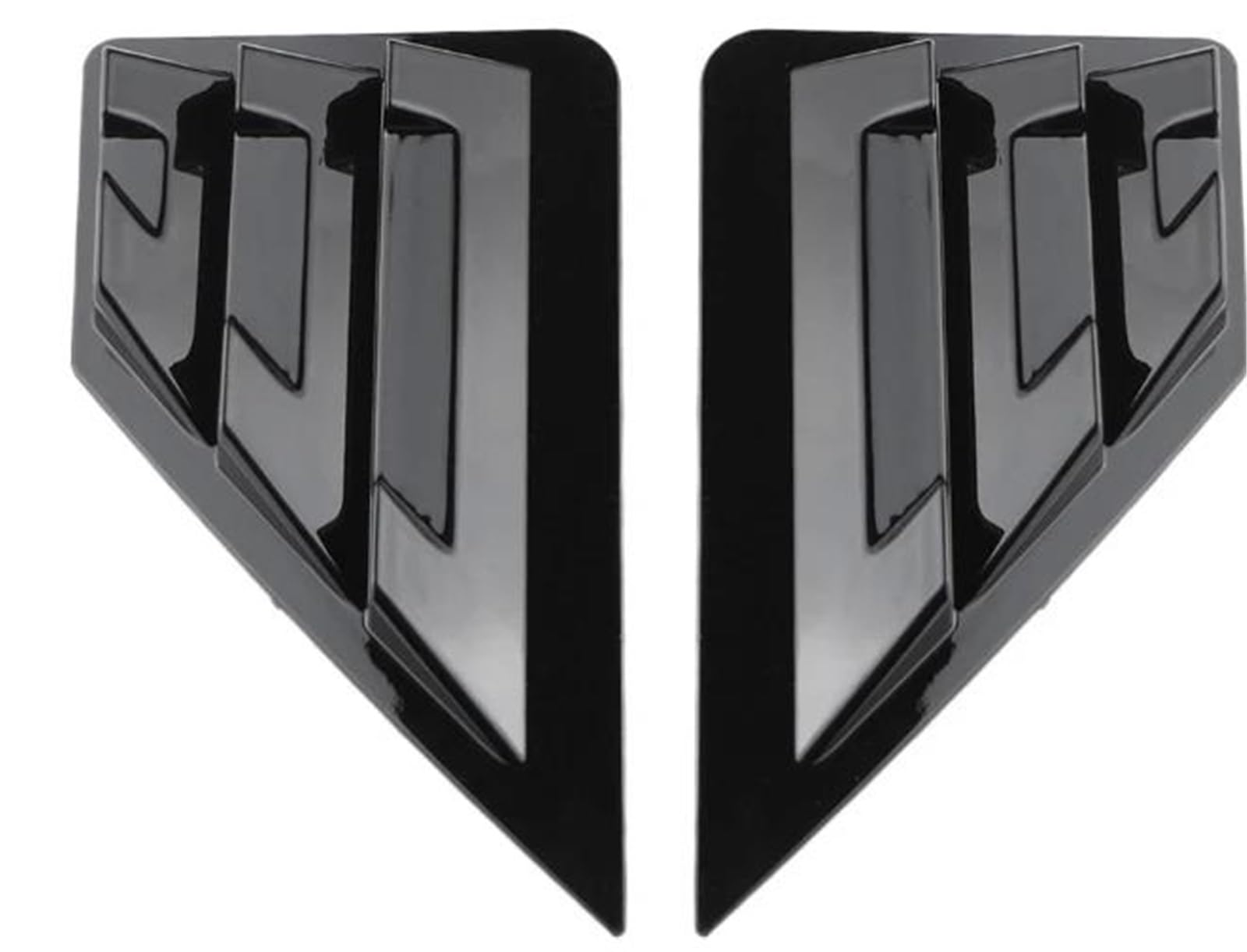 Becquet Lunette Arrière Remplacement Pour C-HR Pour CHR 2016-2021 2 Pièces Ensemble Voiture Vitres Arrière Couverture Autocollant Fenêtre Triangle Volets Garniture(Glossy black)
