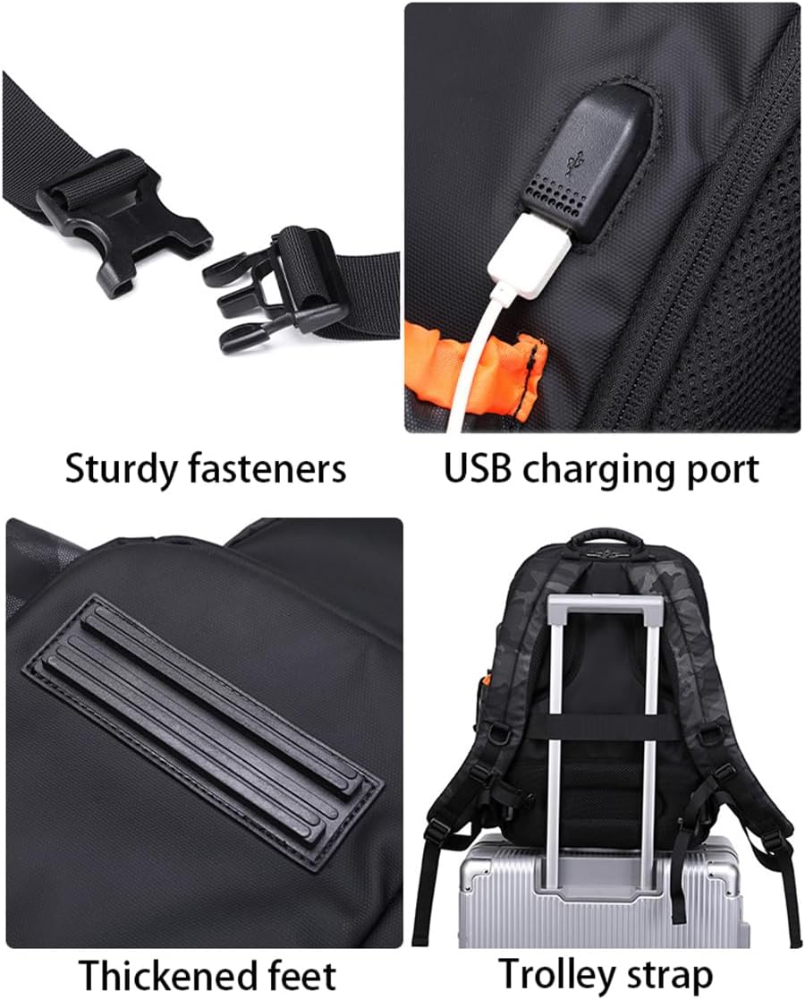 Camera Backpack with 17 Inch Laptop Compartment, Camera Bags for Photographers Waterproof, fit SLR DSLR Mirrorless (Grey,30 * 22 * 53cm)