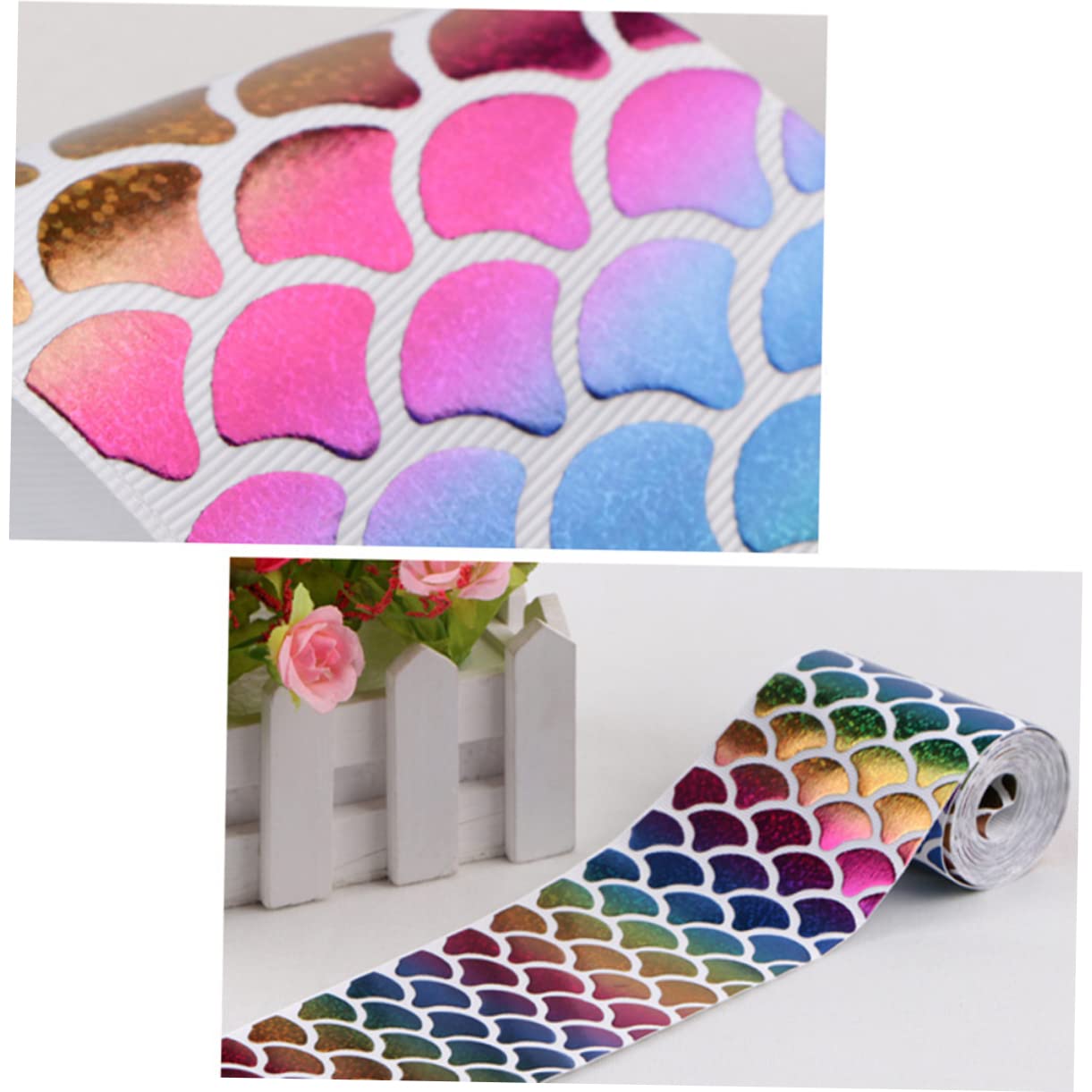 SHINEOFI 3 Rolki Wstążki Grosgrain Syreny Łuski Cekiny Kokarda Do Włosów Materiały Do ​​robienia 75mm Jardów Rzemiosło Imprezowe
