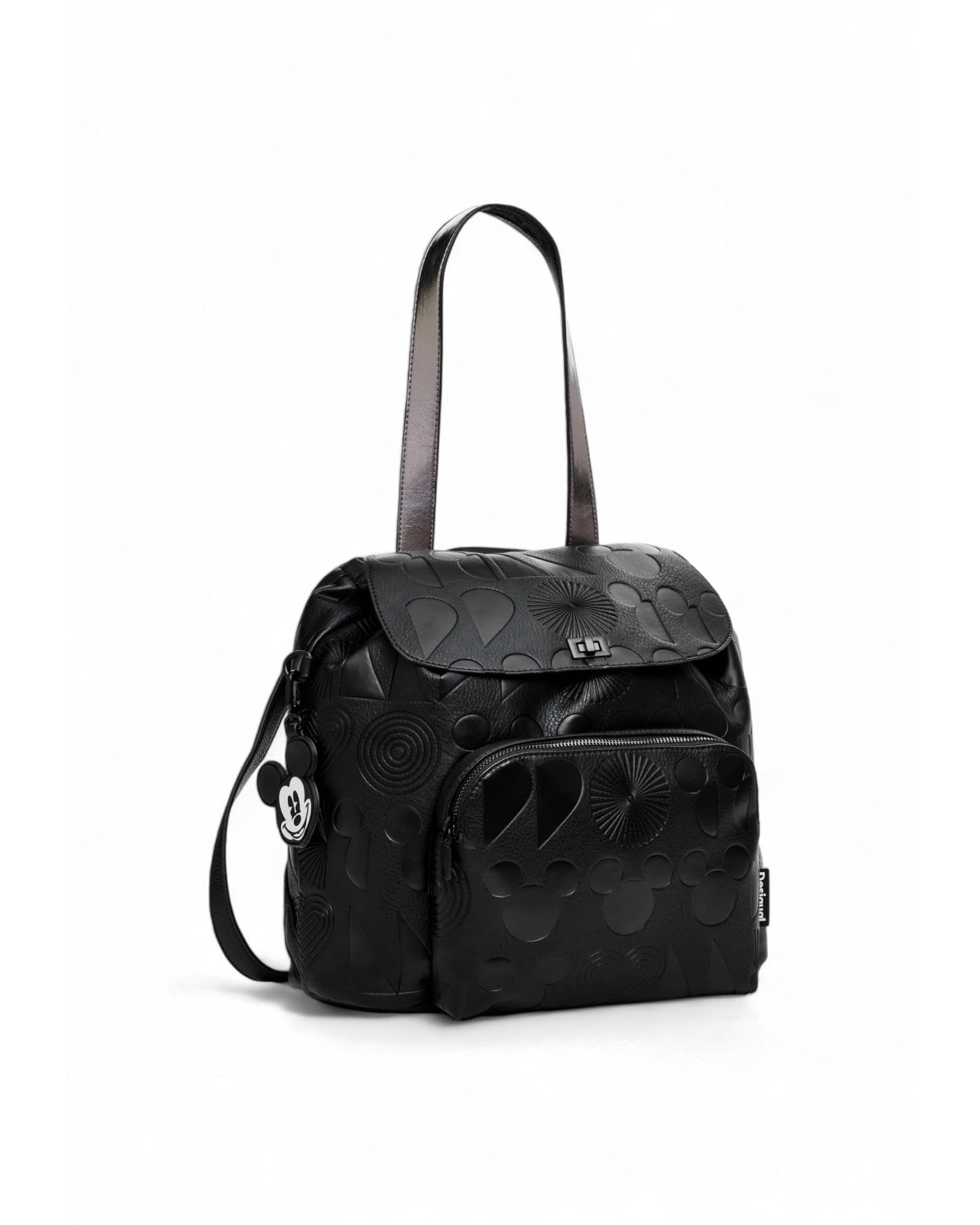 Desigual Women's Accessories PU Backpack Medium, black, One Size