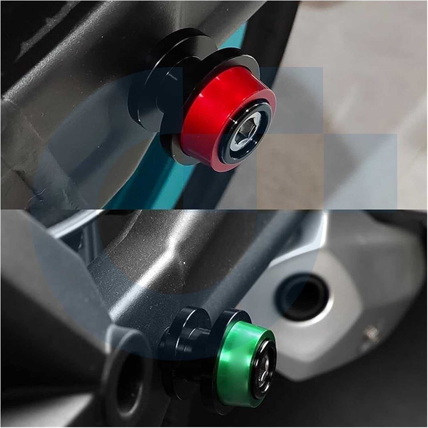 Motorcycle 6MM CNC Aluminum Swingarm Spools Stand Screws Slider for Yamaha YZF R6 YZFR6 1999 2000 2001 2002 2003 2004-2019 M6 Swing Arm Bracket Screw (Color : 9)