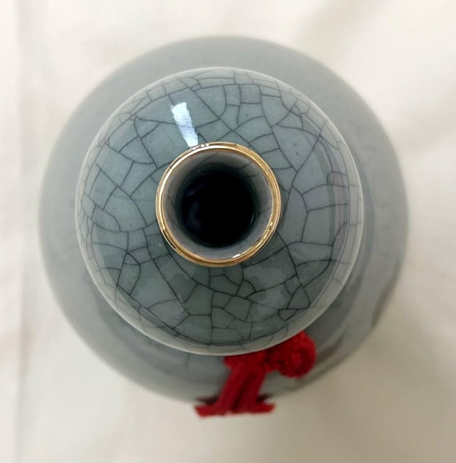 昭和レトロ 大堀相馬焼 陶器製 青ひび焼 青磁釉 貫入 走り駒 馬 飾り壺 置物 昭和レトロ 大堀相馬焼 陶器製 青ひび焼 青磁釉 貫入 走り駒 馬