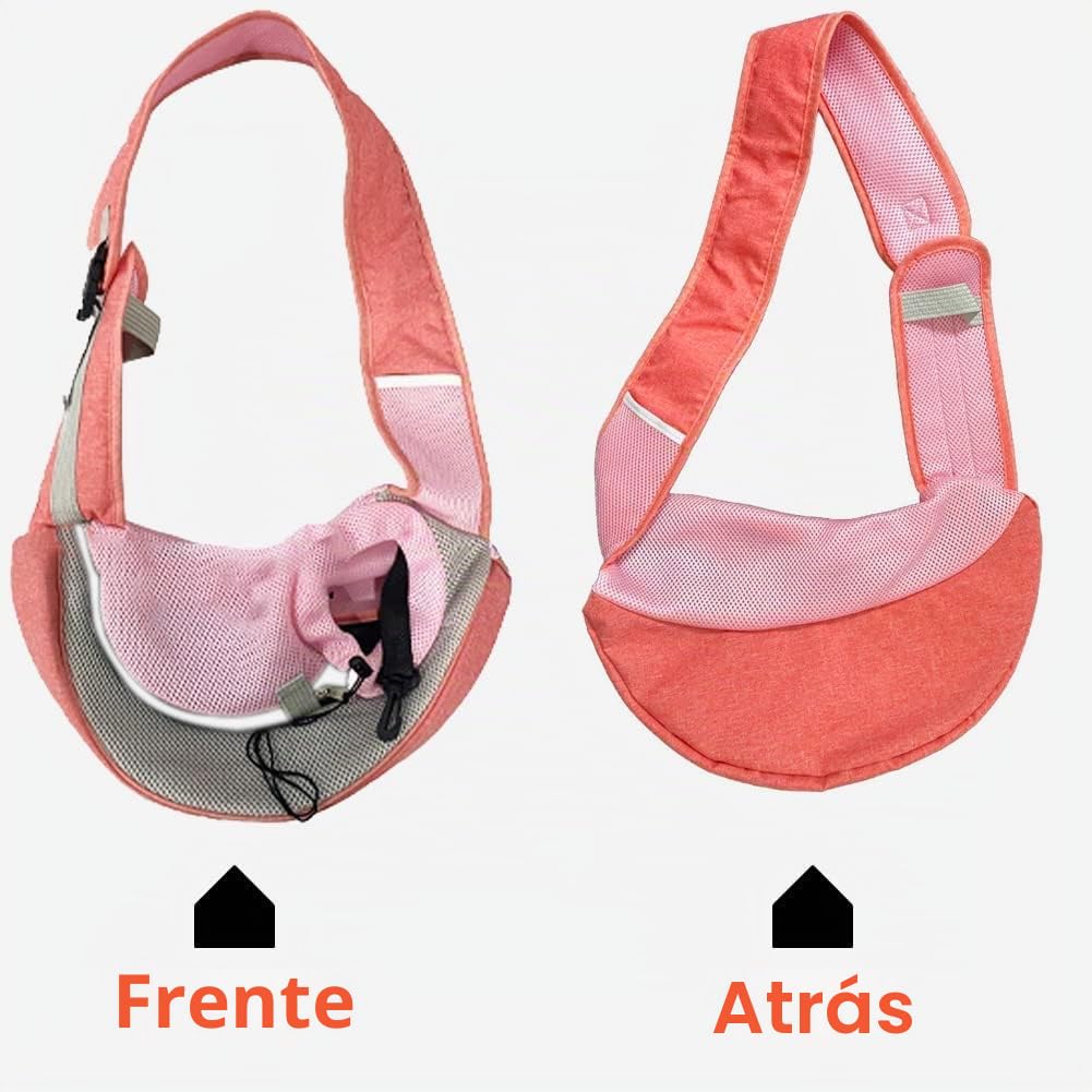 FEimaX Bandolera para Perro Transportín Bolsa de Viaje para Mascotas Bolsa Portador de Perro Bolso de Hombro para Perros Gatos, para Viajes al Aire Libre, Caminar en el Metro (S, Rosa)