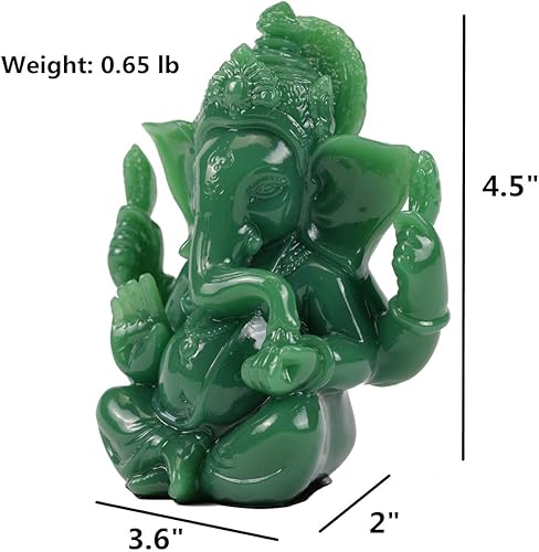 Miniatura 2 de Estatuas de Lord Ganesha Figura de ídolo de Ganesh Escultura de Buda de Dios Elefante para decoración del hogar del automóvil Estatua de mesa