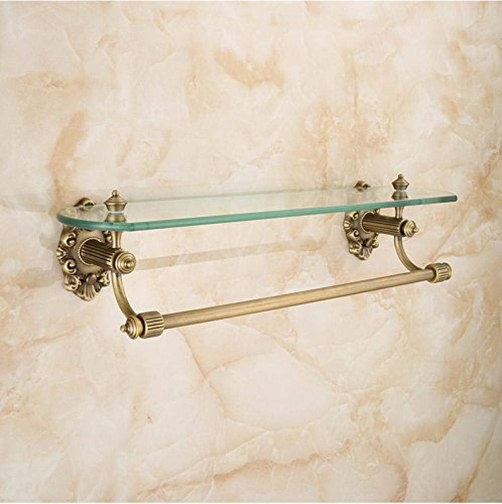 Bathroom Shelves bar bar Racks Hanger Copper an Rack Bathroom Carved Glass Shelf
