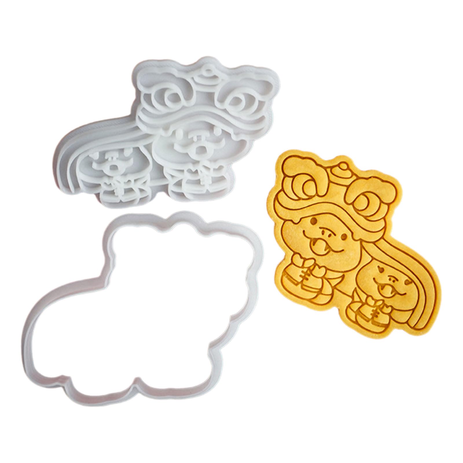 Jazuaiao B New Year Cartoon Snake Cookie Molds Delicate Snake Cookie Stamp Dessert Embossers For Family And Holiday Aking