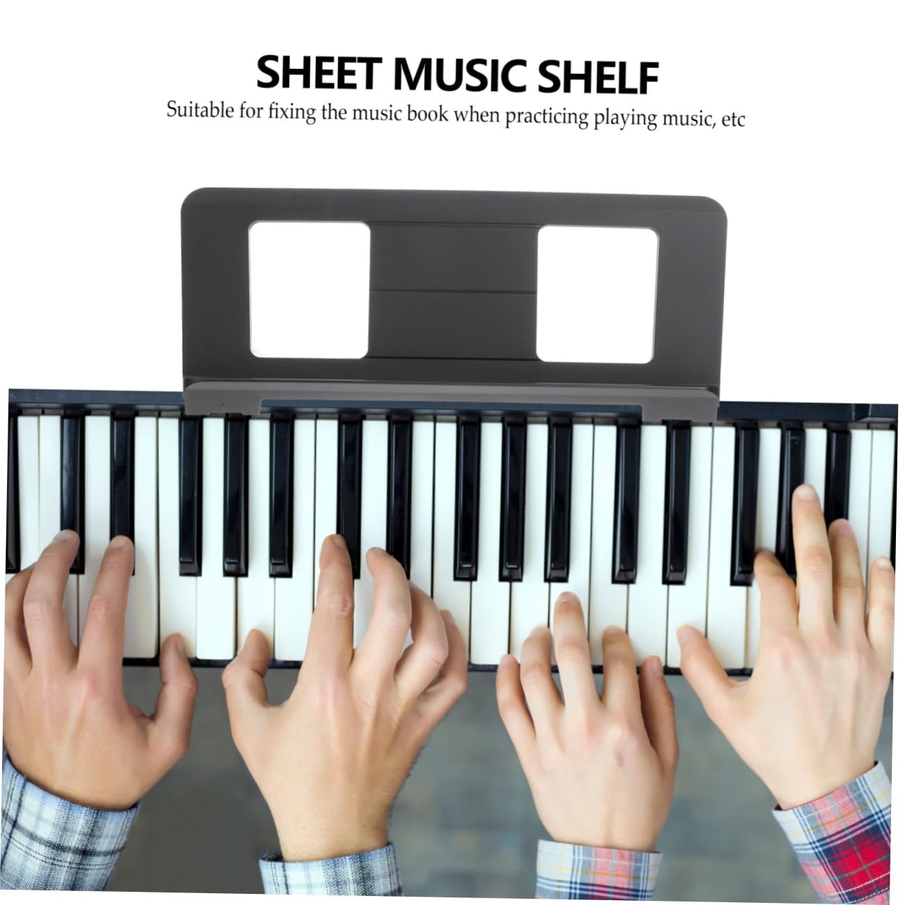 Supporto Spartiti per Tastiera Musicale Leggero e Robusto per Pianoforte Digitale e Keyboard Fissaggio Sicuro per Libri Musicali Facile da Montare e Smontare