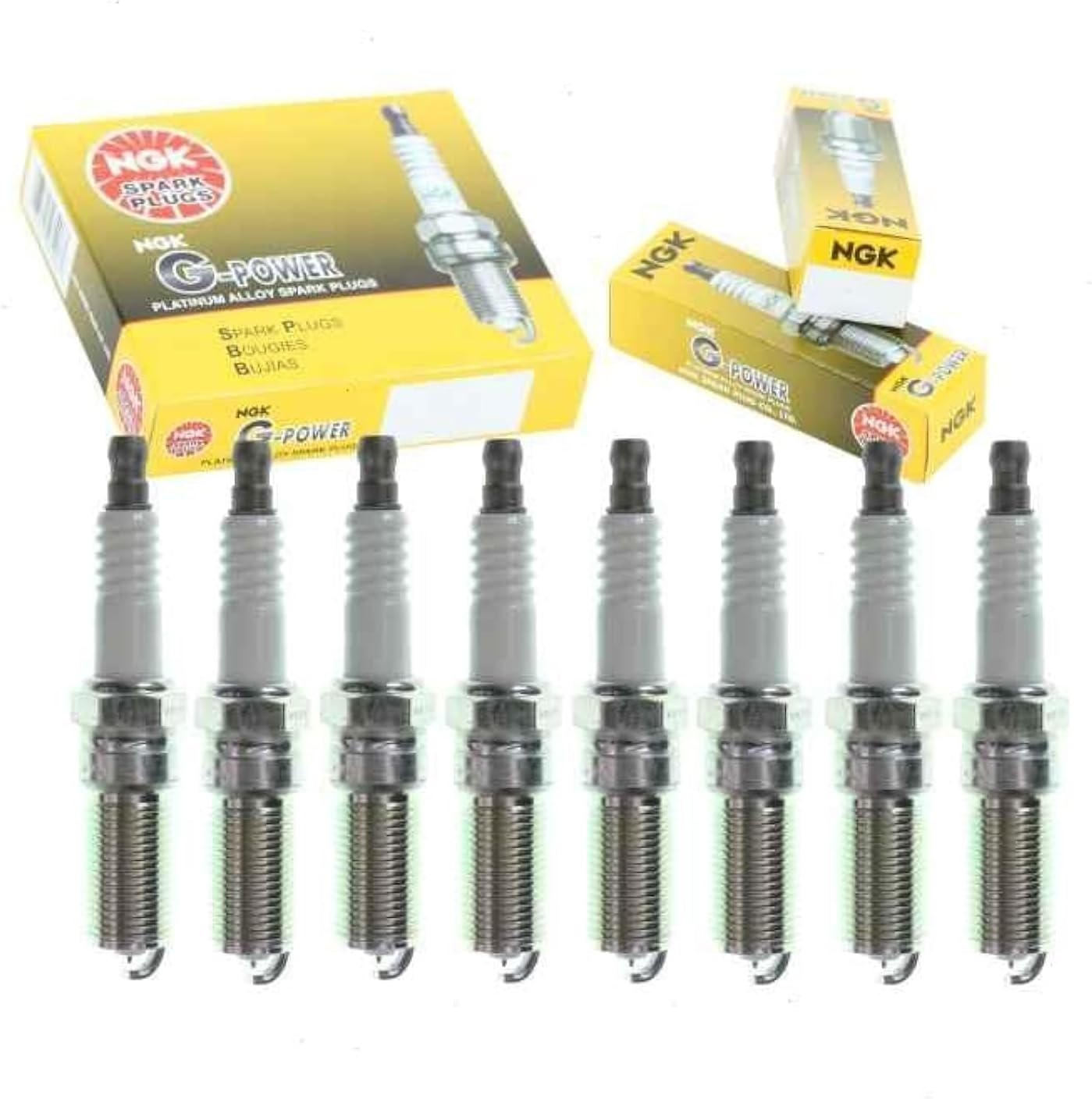 8 pc NGK G-Power Spark Plugs compatible with Chevrolet Tahoe 5.3L 6.2L V8 2015-2020