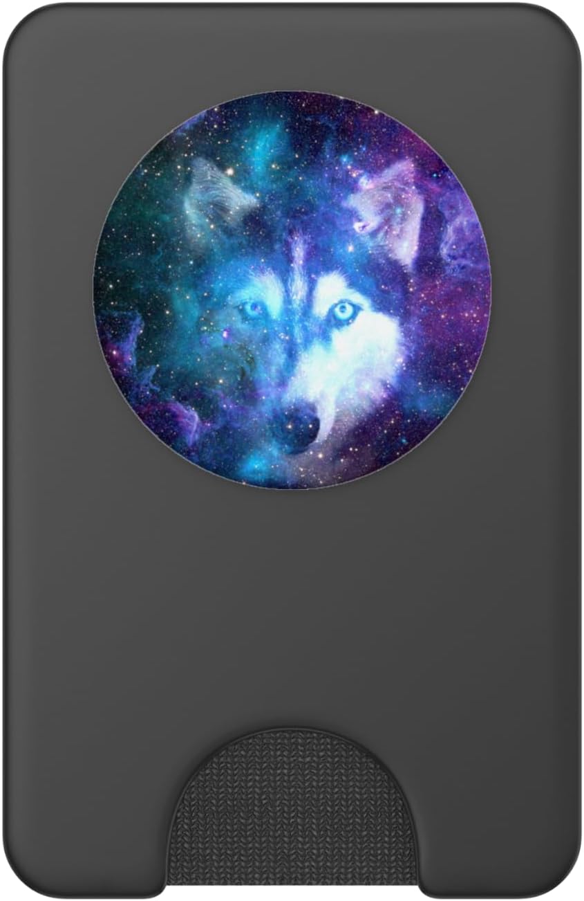 Wolf Galaxy Popgrip PopSockets PopGrip: Swappable Grip for Phones & Tablets PopSockets PopWallet for MagSafe