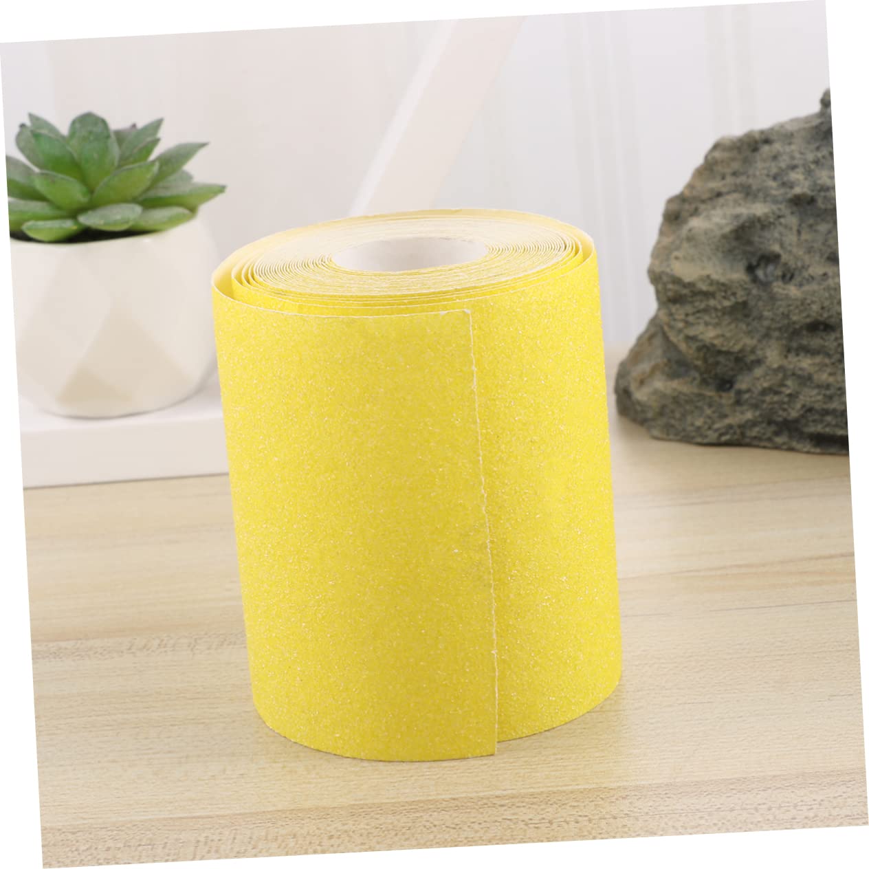 DOITOOL 2pcs Yellow Flocking Sandpaper Roll Mesh Abrasive Sandpaper for Wood Polishing Crafts Plastic Easy to Use Efficient Buffing Polishing Tool Versatile for Applications