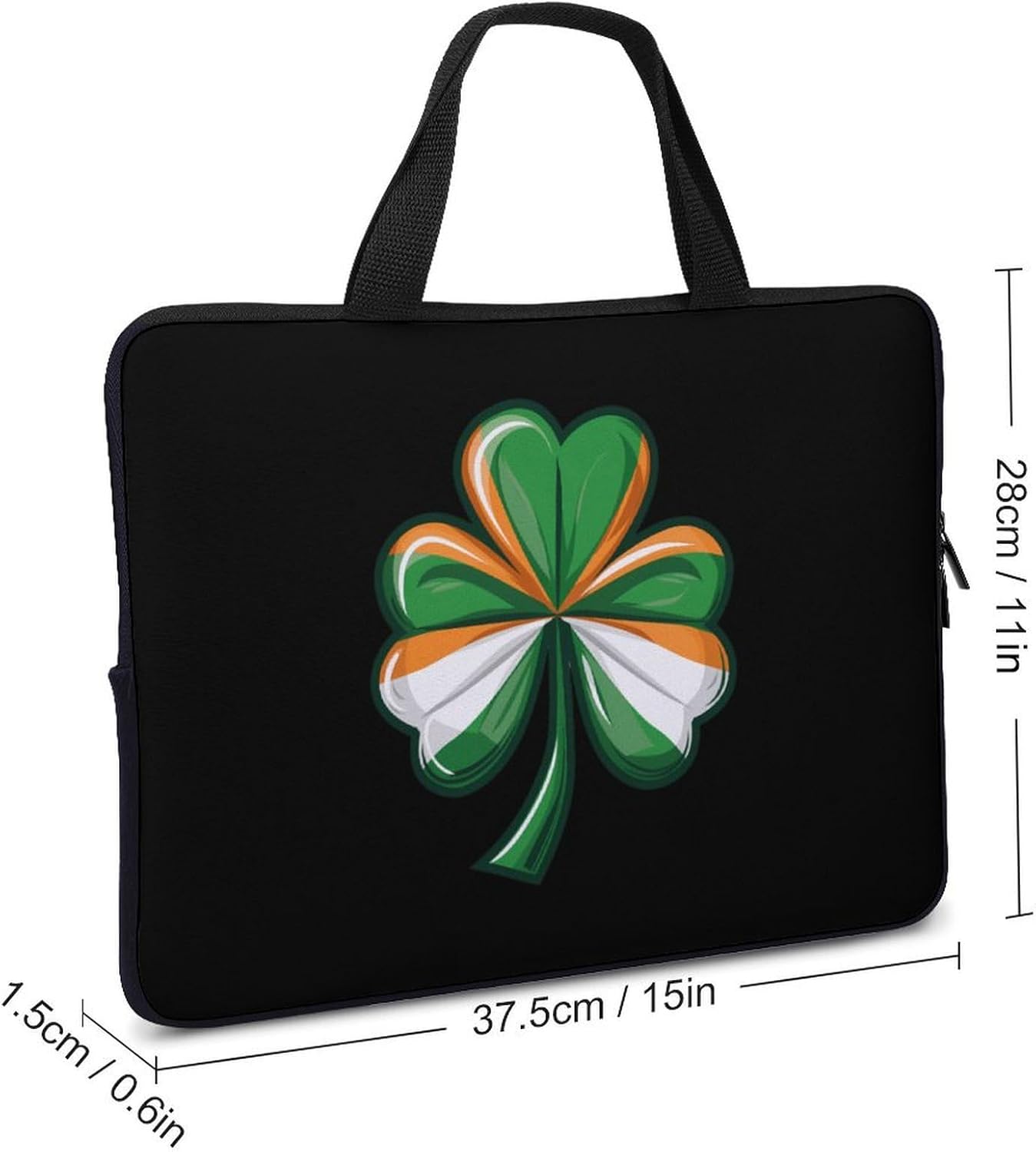 Irish Shamrock Laptop Bag Print Computer Sleeve Case Protector Briefcase Totes for Women Men