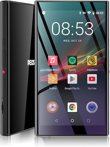 Reproductor MP3 de 160 GB con funda protectora de cuero, pantalla IPS de 5 pulgadas, reproductor de música Android con Play Store, Spotify, Pandora