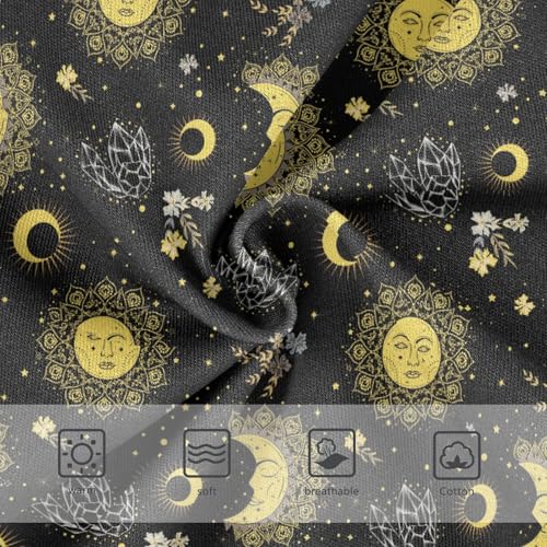 Little Girls' Soft Cotton Underwear Kids Breathable Comfort Bohemian Sun Moon Panties Briefs Toddler3