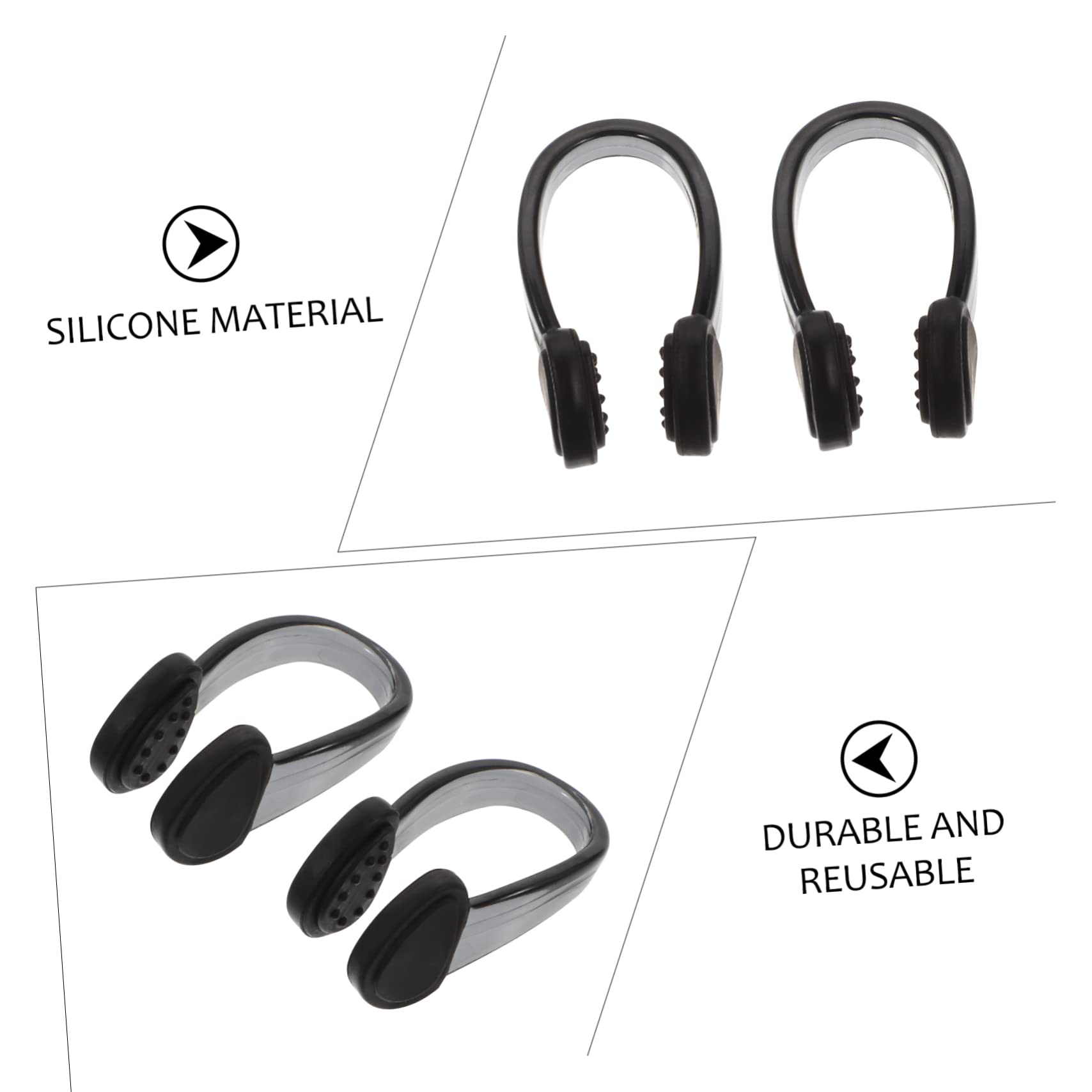 VANZACK Clip para La Nariz De 30 Uds Práctico Suministro De Natación Accesorios para La Piscina Protector De La Nariz Clip De Agua Antiasfixia Abrazadera para La Nariz Clip