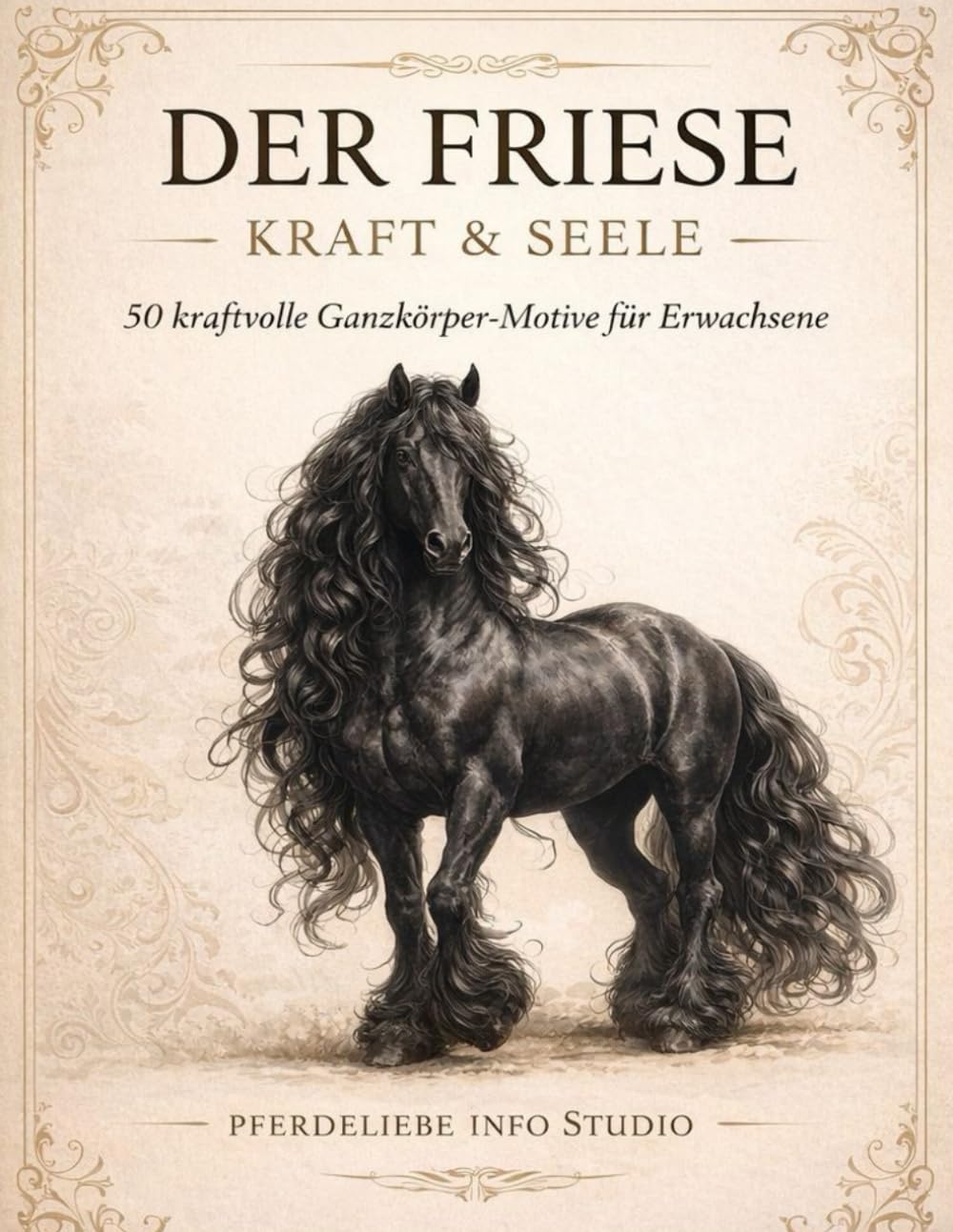 Der Friese – Kraft & Seele: 50 ausdrucksstarke Ausmalmotive für Erwachsene