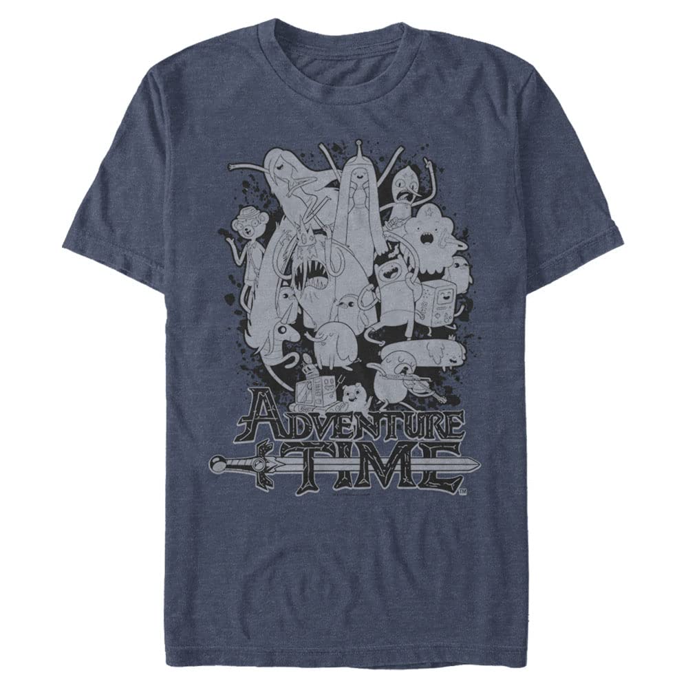 Adventure Time Salpicaduras de Grupo Camiseta para Hombre