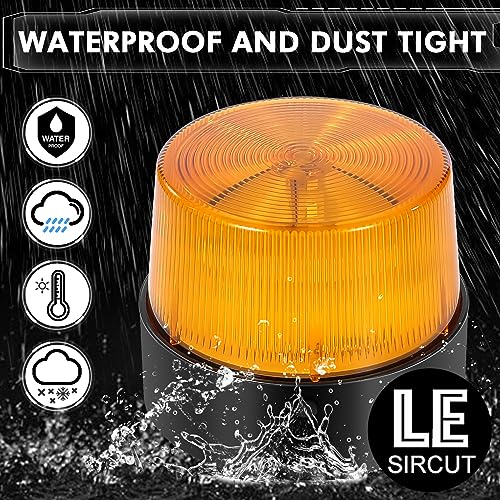 LE Sircut LE228 (Mini) — Amber LED USB Rechargeable Strobe Beacon | Selectable Rotation & Flash Modes | Strong Magnetic Base for Car • Truck • Emergency • Construction | Energy Class A++