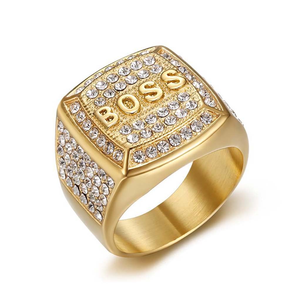 psivika Gold Plated Pink Simulated Diamond Hip Hop Rings Sparkly Gold Diamond Rings Big Boss Rings-picture-38
